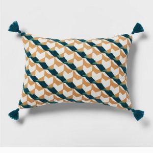 THRESHOLD Oblong Geo Printed Embroidered DecorativeThrow Pillow